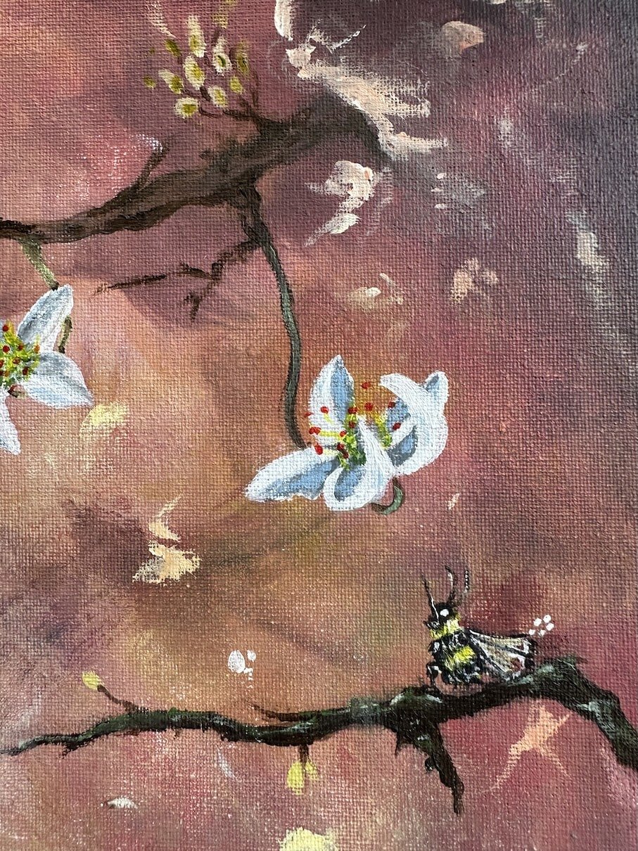 Humble Bumble | Original Acrylic Painting On Board | A2 Size - Image 2