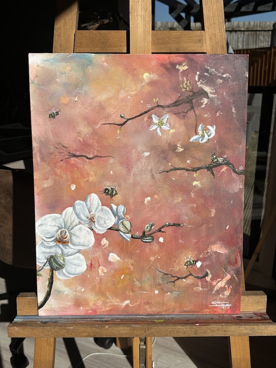 Humble Bumble | Original Acrylic Painting On Board | A2 Size