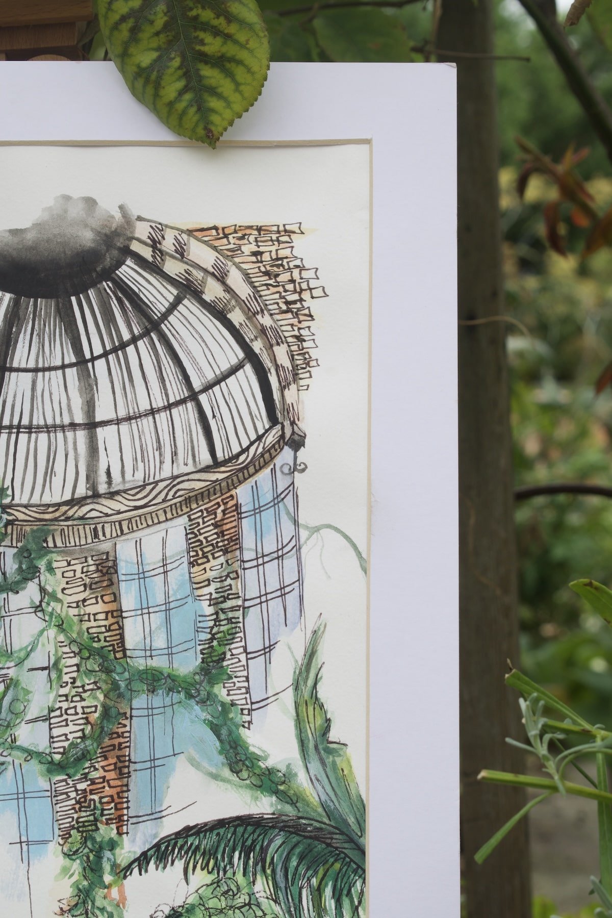 Glasshouse Serenity | A4 Original Watercolour Painting - Image 2